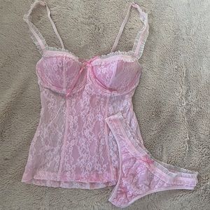 Victoria’s Secret Sydney Carlson rare bustier + undies!